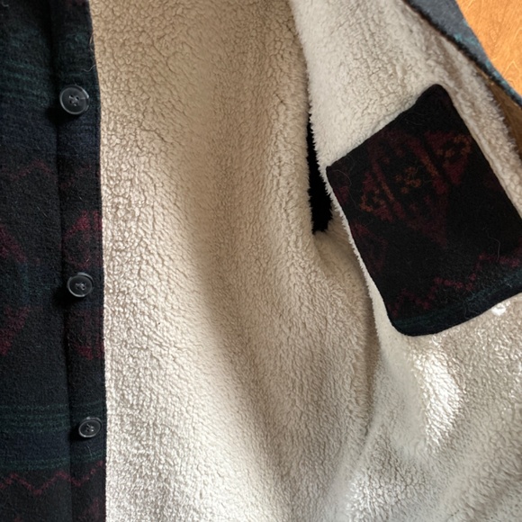 JACHS New York fuzzy sherpa flannel coat (read description) - Picture 2 of 3